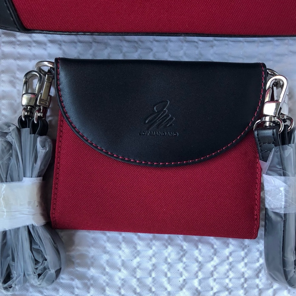 Joy Mangano’s Designer Drop Bag N.W.T. + Shoulder Mini Wallet Rich Red Color. - Picture 7 of 11